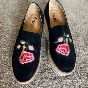 COPY - Rose wedge espadrilles